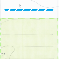 net pay map with offsetting drilling location